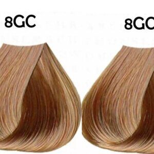 Satin hair color 8GC Light Golden Copper Blonde 3 oz (2 pack)